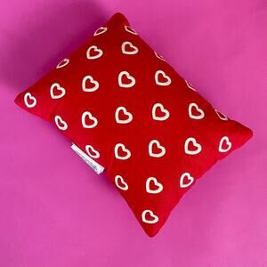 Red Hearts Mini Rectangle Pillow